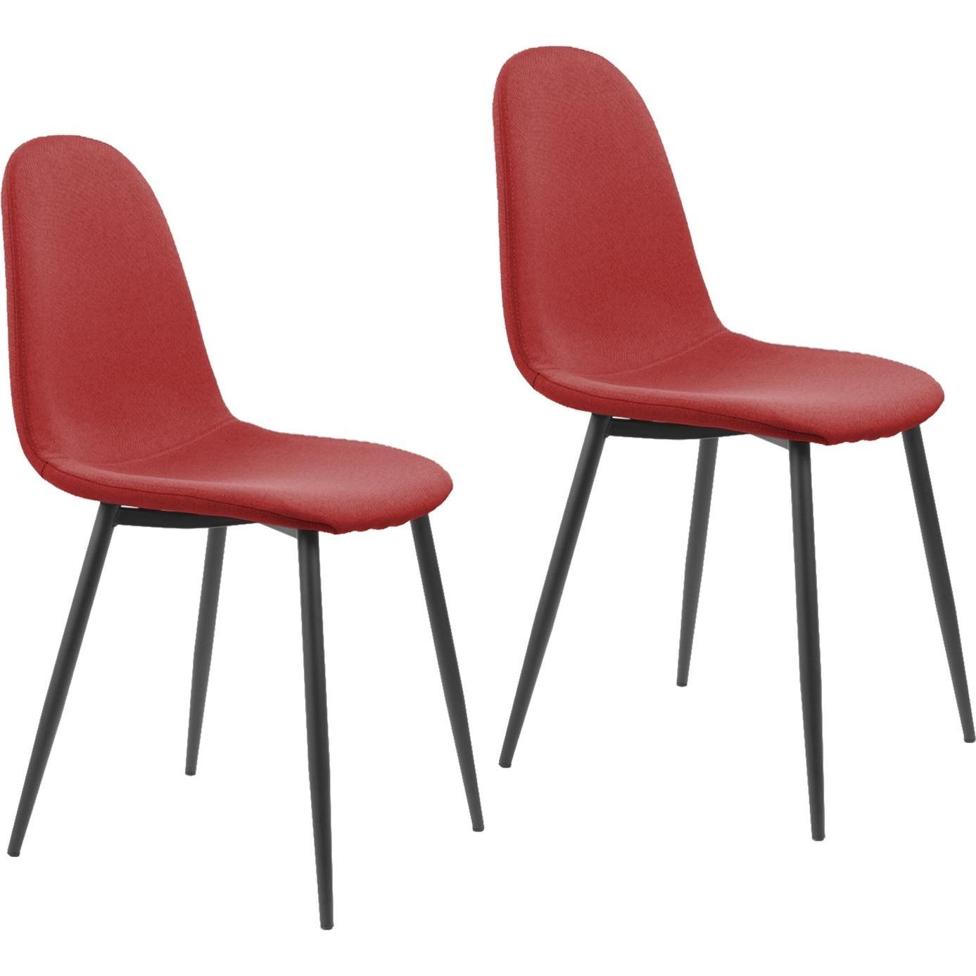 HTI-Living, Stühle, Stuhl Savannah Webstoff Rot