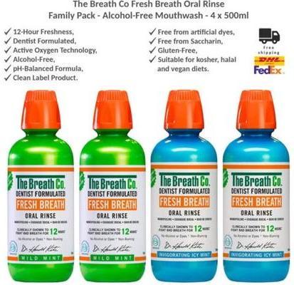 Produktbild The Breath Co Fresh Breath Oral Rinse Alcohol-Free Mouthwash (Mundspülung)