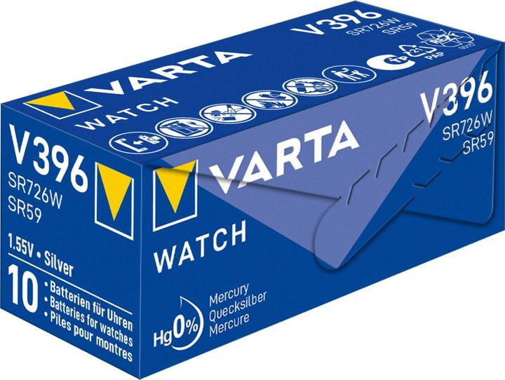 Immagine prodotto Varta V 396 - batteria SR59 - ossido di argento - 25 (1 pz., SR59, 27 mAh)