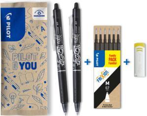 Produktbild Pilot FlowPack Frixon Clicker x2 schwarz, Refills x6 schwarz + Radiergummi (2x)