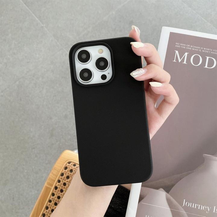 Produktbild Apfelkiste iPhone 15 Pro MagSafe Silikon Case Hülle, Schwarz (Apple iPhone 15 Pro)