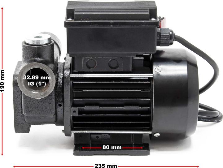 Produktbild Wiltec Heizöl- und Dieselpumpe 230V/550W/80l/min selbstansaugend Dieselöl Pumpe