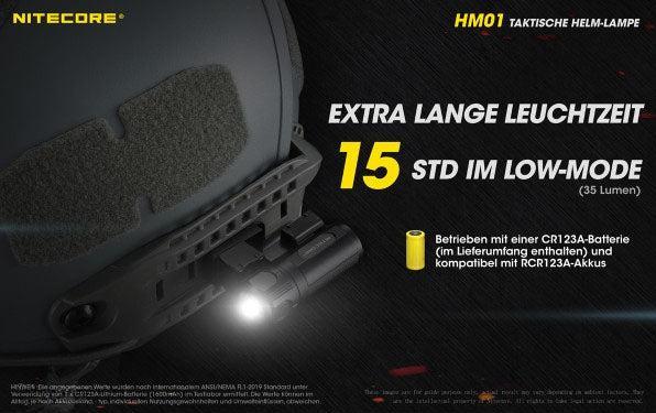 Actual product image Nitecore HM01 - tactical helmet lamp (320 lm)