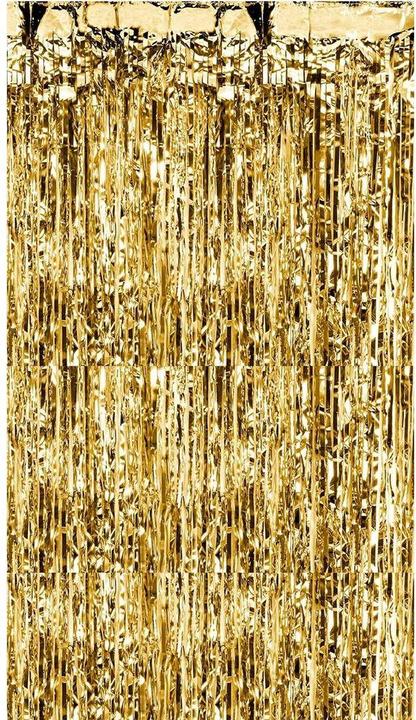 Productafbeelding Partydeco Feestaccessoire Gordijn 90 x 250 cm, Goud (1 Pcs.)