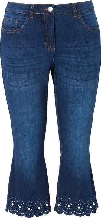 Produktbild Angel of Style 7/8-Jeans, Flared Fit, Lochstickerei, Zierperlen am Schlagsaum, 5-Pocket (52)
