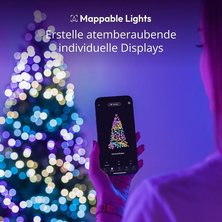 Produktbild Twinkly Strings - 750 RGB Lights String Black Wire Plug Type F (60 m)