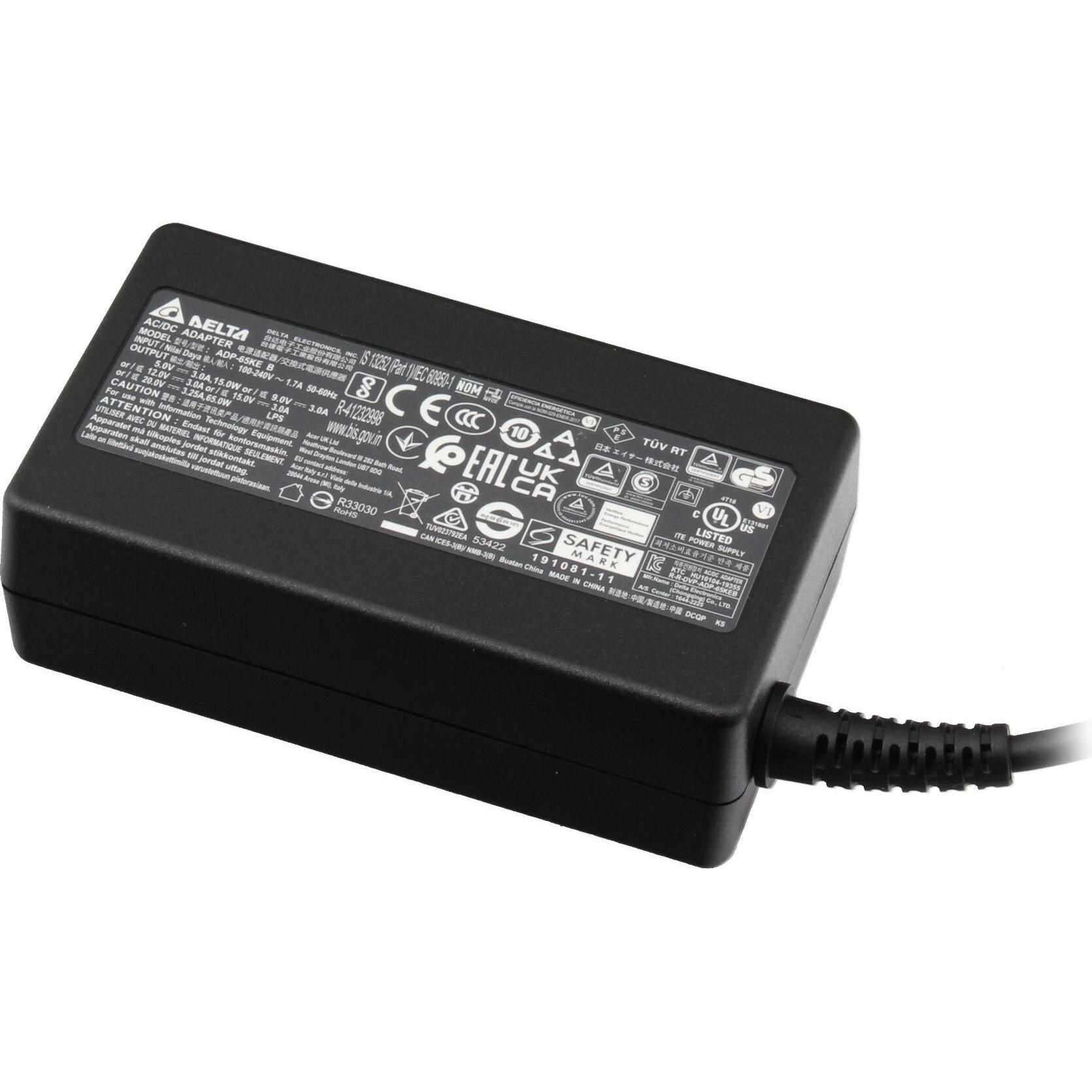 Thumbnail - Acer KP.06503.020 (65 W), Notebook Netzteil, Schwarz