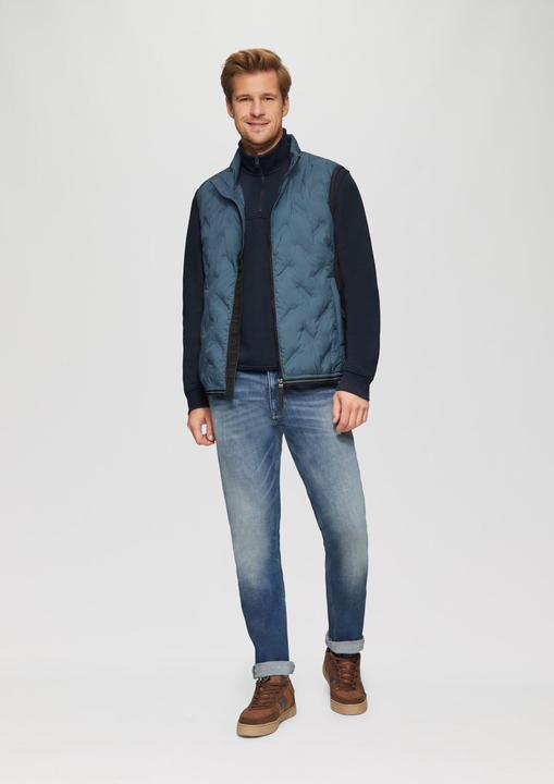 Image du produit S.Oliver Sweatshirt Sweatshirt mit Troyer-Kragen und seitlichen Eingrifftaschen (S)
