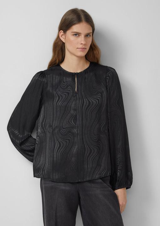 Immagine prodotto s.Oliver Bluse Fliessende Jacquardbluse mit Raffung (40)