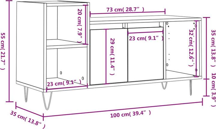 Image du produit vidaXL Tobey (100 x 35 x 55 cm)