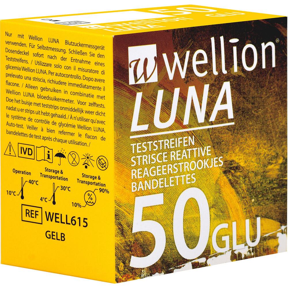 Wellion, Bluttest, Luna Blutzuckerteststreifen 50 Teststreifen (Teststreifen)