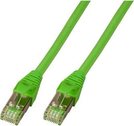 Actual product image EFB Elektronik Manufacturer: RJ45 patch cable SF/UTP, Cat.5e, PUR, 10m, RAL6018 green The double shielded Cat.5e RJ (CAT5e, 10 m)