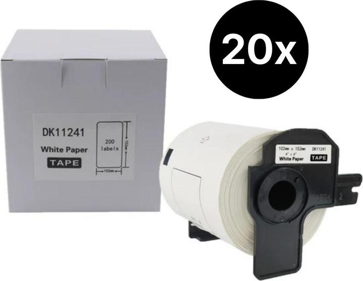 Produktbild Hermex 20er-Set Alternative Etikettenrolle zu Brother DK-11241 Etiketten (10.20 cm)