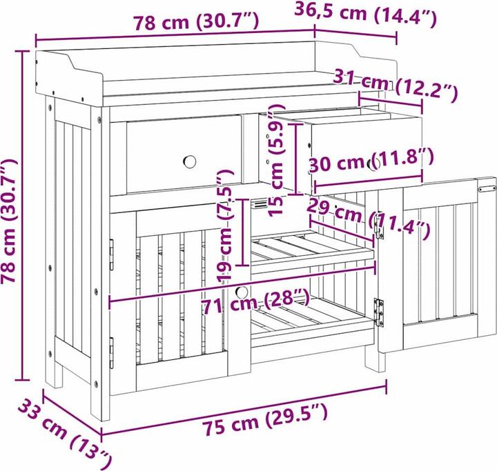 Image du produit vidaXL Garten-Schrank