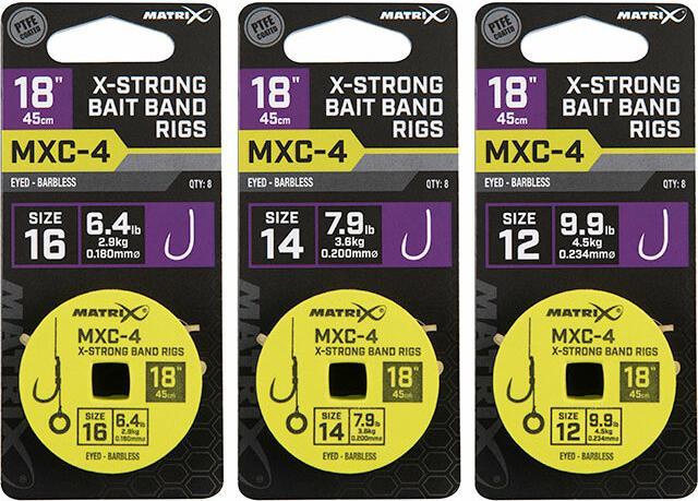 Produktbild Matrix MXC-4 X-strong Bait Band 45cm x8 (2.90 kg, 0.18 mm)