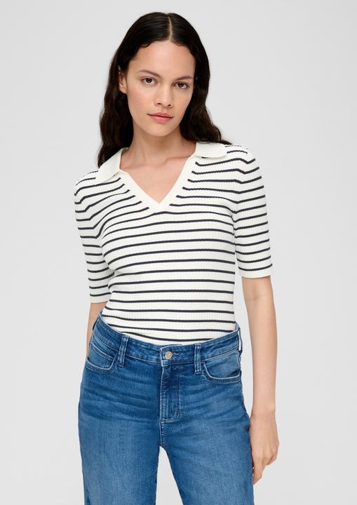 Actual product image S.Oliver Strickpullover Gestreifter Strickpullover aus Viskosemix (42)