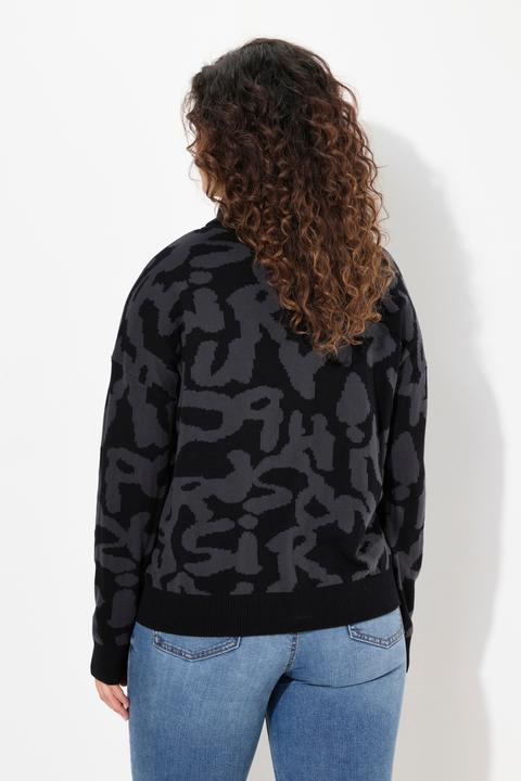 Produktbild Ulla Popken Pullover, Buchstaben, gerippter Rollkragen, Langarm (58)