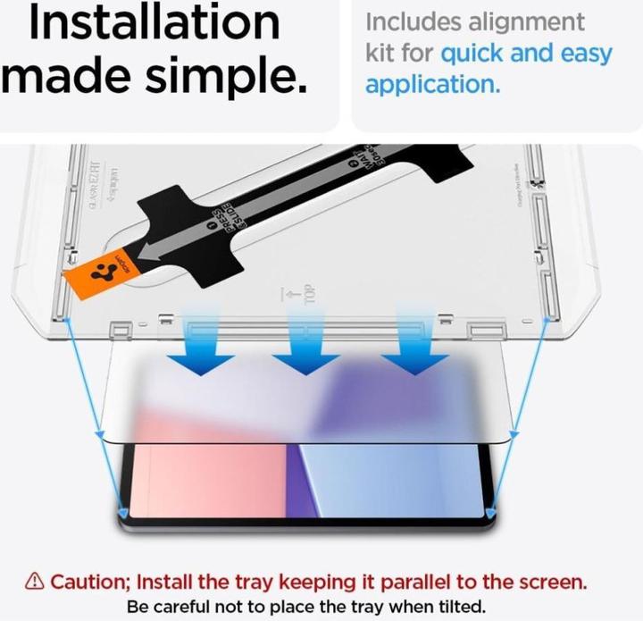 Actual product image Spigen GLAS.tR EZ Fit iPad Air 11 2024 Glass Screen Protector (1 pcs., Apple iPad Air 11 2024)