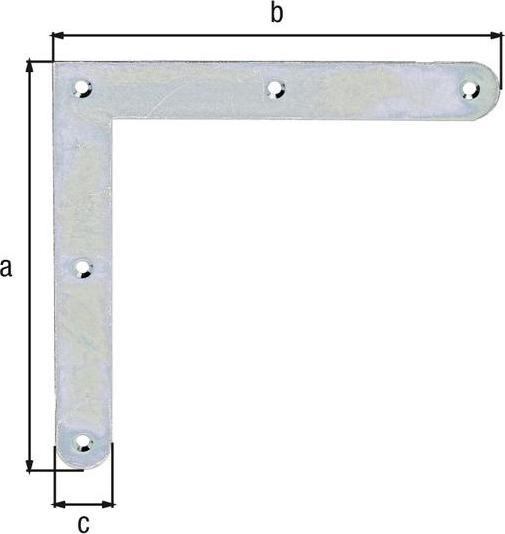 Image du produit GAH Cornière d'angle Longueur 150 x 150 mm Largeur 20 mm Épaisseur 2 mm Acier électrozingué jaune (Angles d'angle, 20 pcs)
