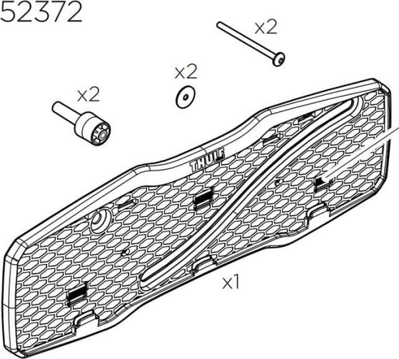 Actual product image Thule Number plate holder kit