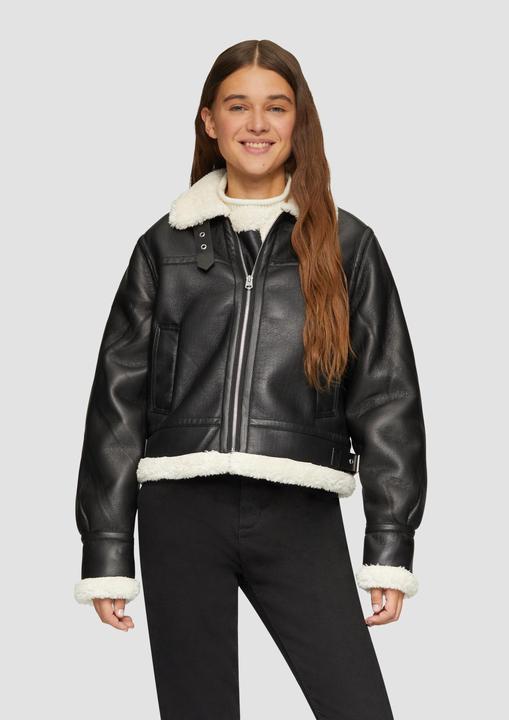 Image du produit S.Oliver Outdoor-Jacke Verkürzte Jacke in Lammfelloptik (M)