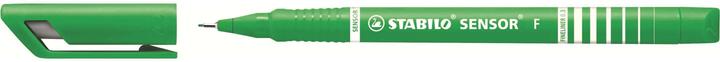 Actual product image STABILO SENSOR F Finliner with spring-loaded sharpener (Green, 1 x)