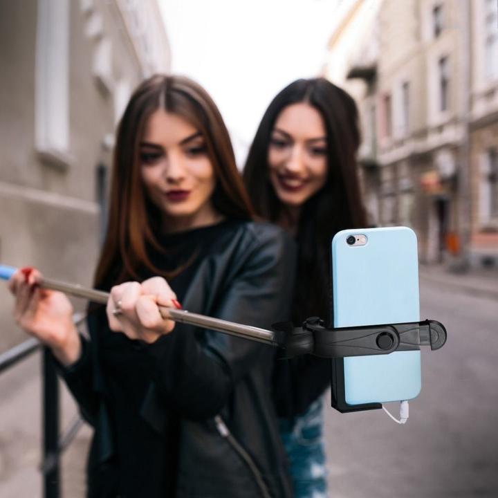 Actual product image Partner Telecom Stylus OEM Selfie stick with wireless remote control tripod SSTR-12 black