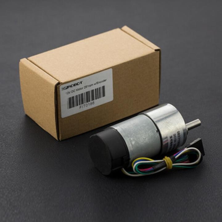 Image du produit DFRobot 12V 251RPM 18Kg*cm Motoréducteur DC avec encodeur