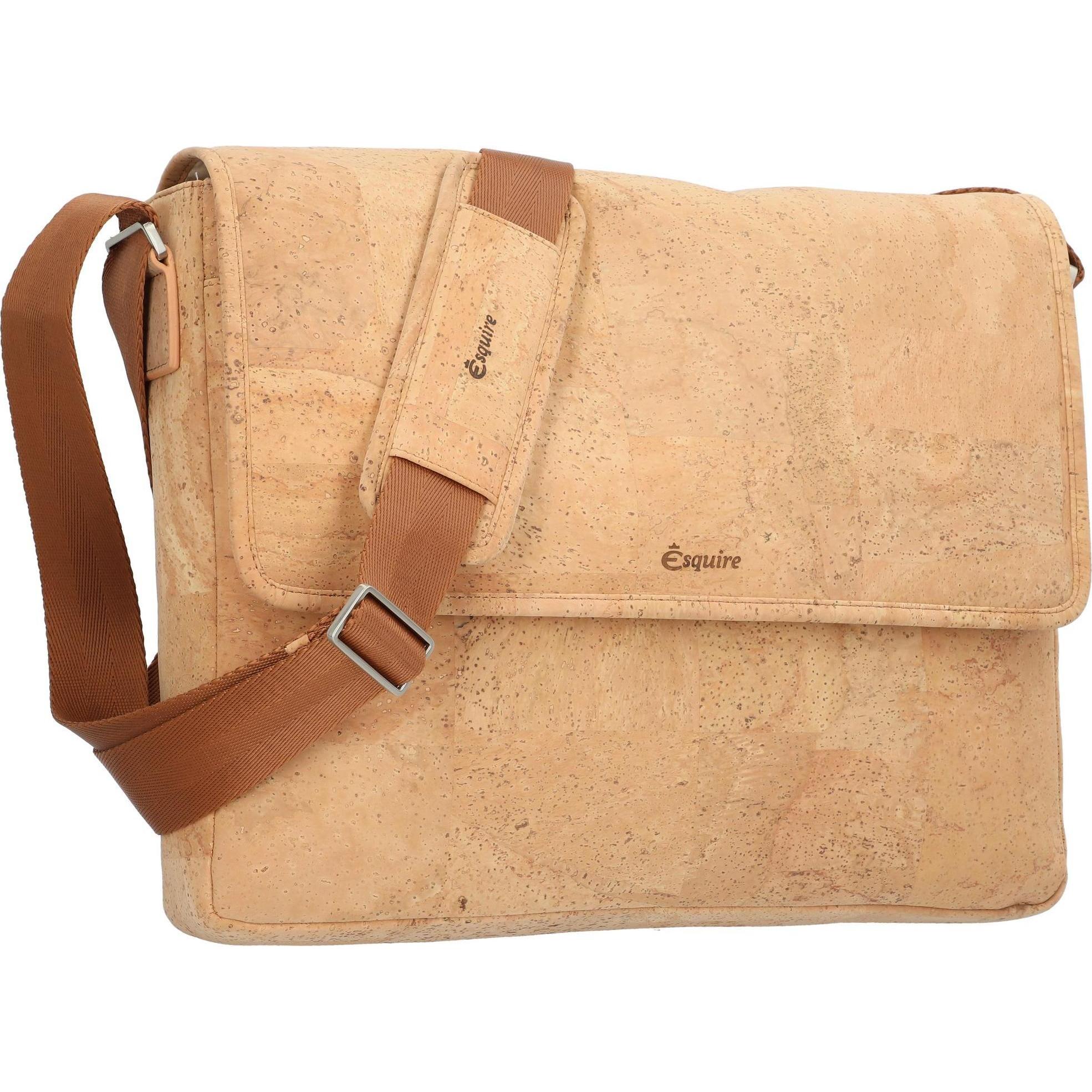 Thumbnail - Esquire, Handtasche, Kork Messenger 39 cm Laptopfach, Beige