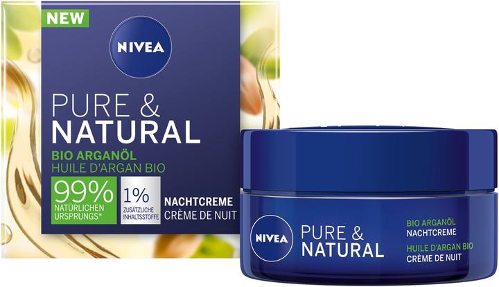 Produktbild NIVEA Pure & Natural (50 ml, Nachtcreme)