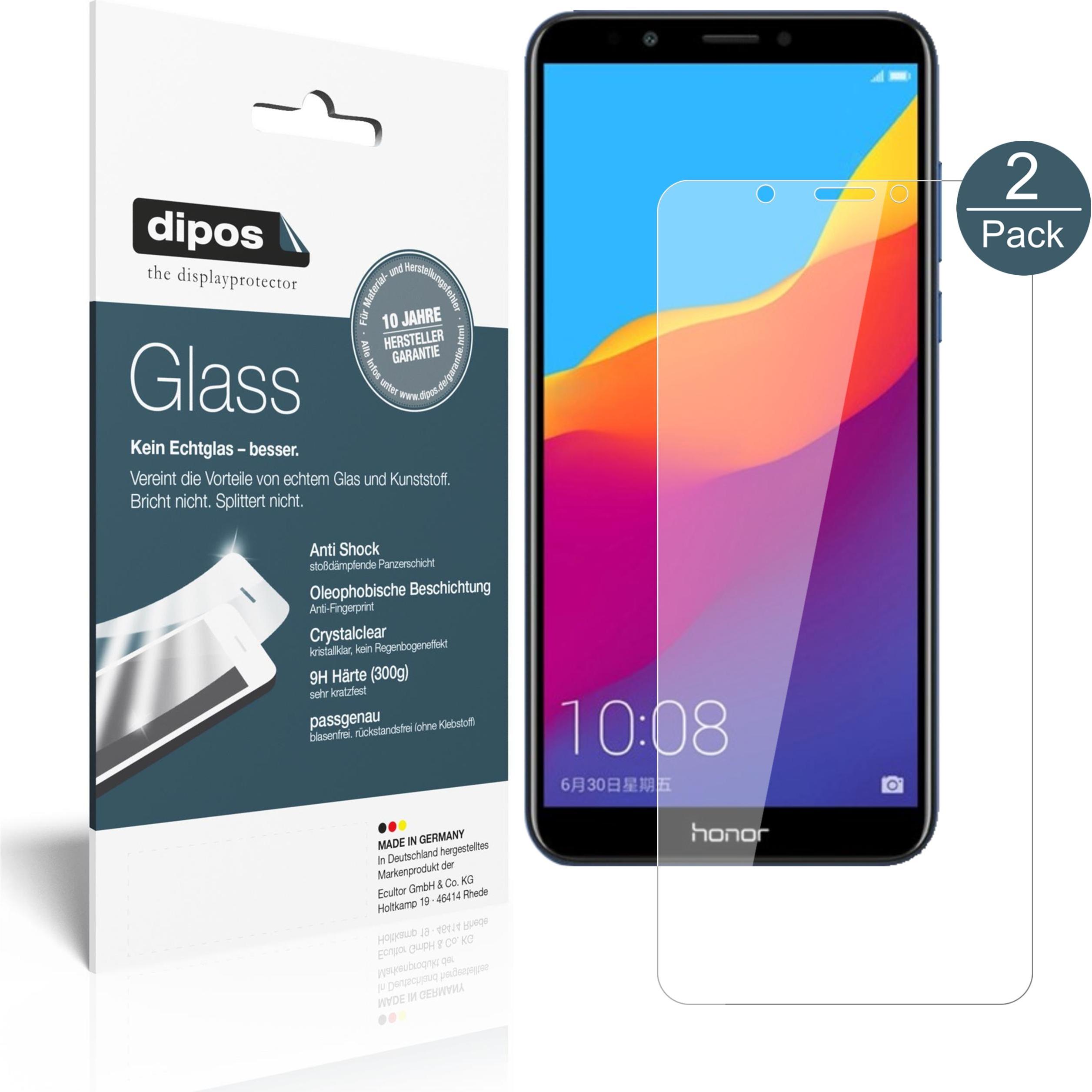 Dipos Displayschutz Anti-Shock (1 Stück, Huawei Honor 7C), Smartphone Schutzfolie, Transparent