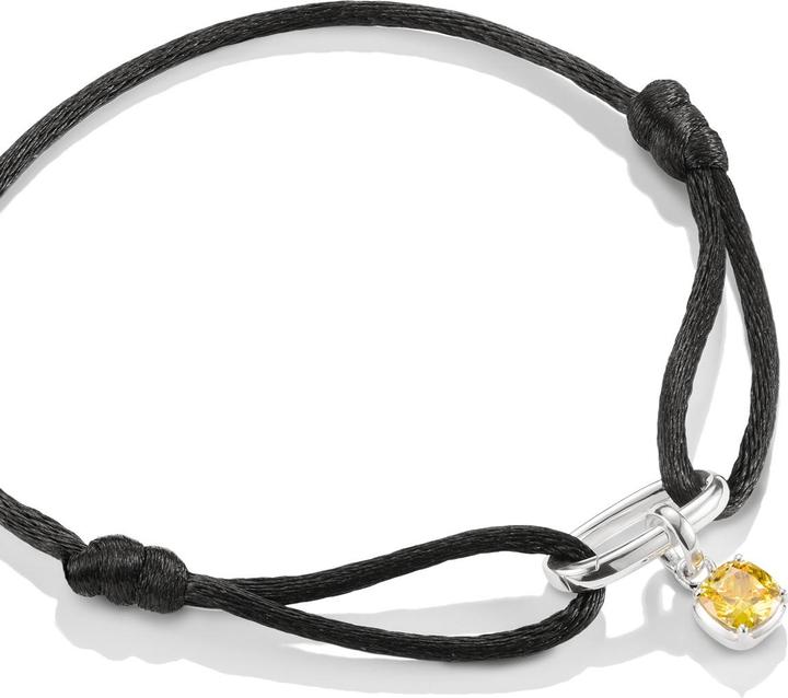 Produktbild Thomas Sabo Textilarmband schwarz Connect Silber (22 cm, Polyester, Silber)