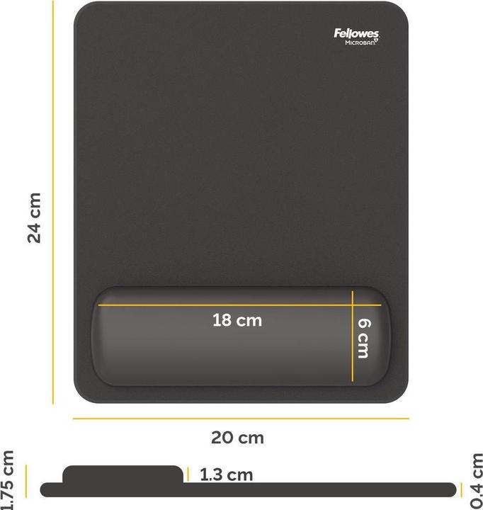 Produktbild Fellowes Breyta Mauspad schwarz mit Handgelenkauflage