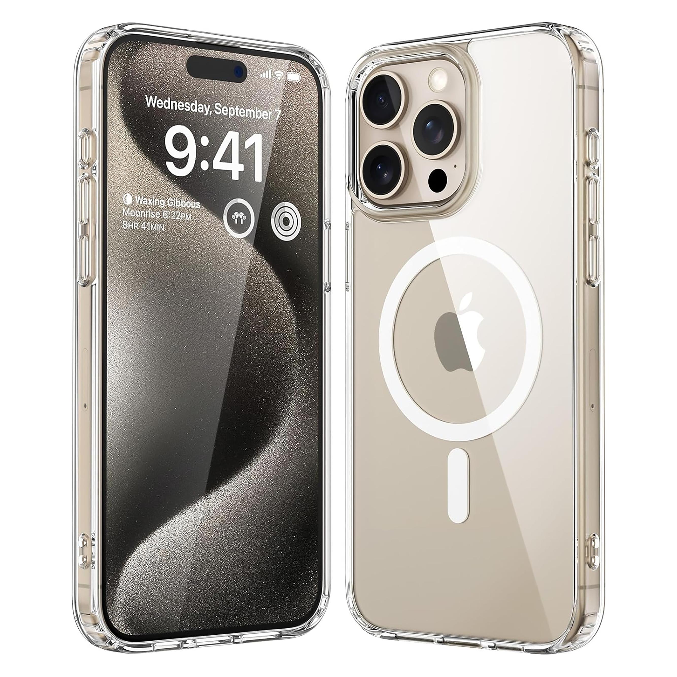 Cazy IPhone 15 Pro Max Hülle Mit Magnetischem Ring, Aus Weichem Tpu-Material, E IPhone Hülle, Kompatibel (Apple IPhone 15 Pro Max), Smartphone