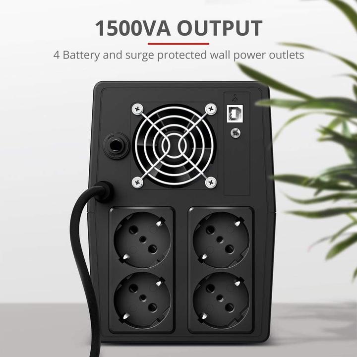 Actual product image Trust Paxxon - UPS - AC 220-240 V - 900 Watt (1500 VA, 900 W)