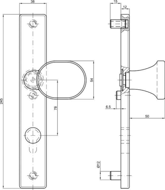 Produktbild MSL Knopfschilder 5972 (Türknopf)