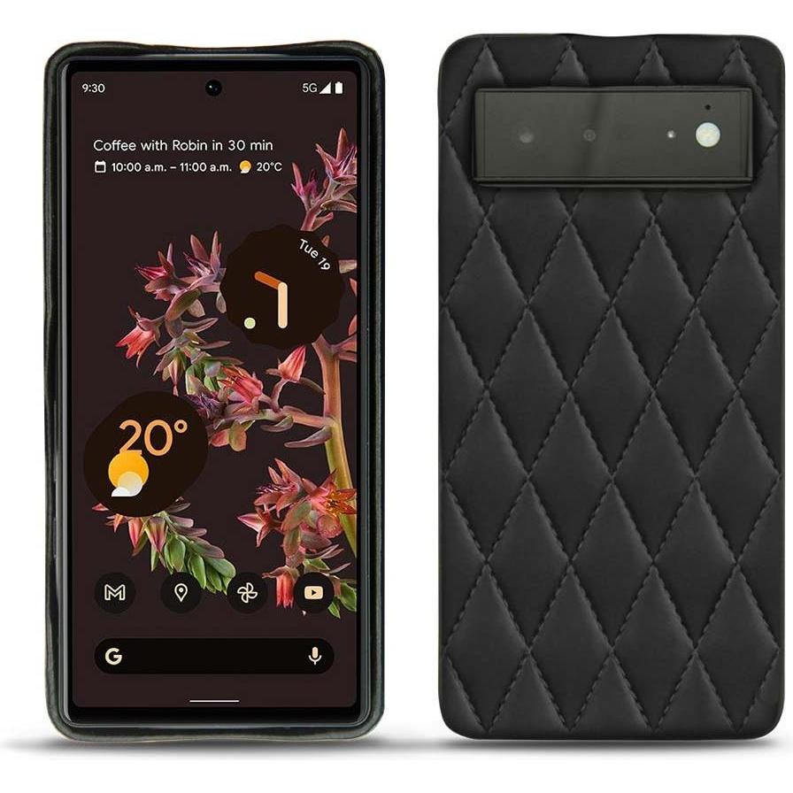 Noreve Lederschutzhülle (Google Pixel 6a), Smartphone Hülle, Schwarz