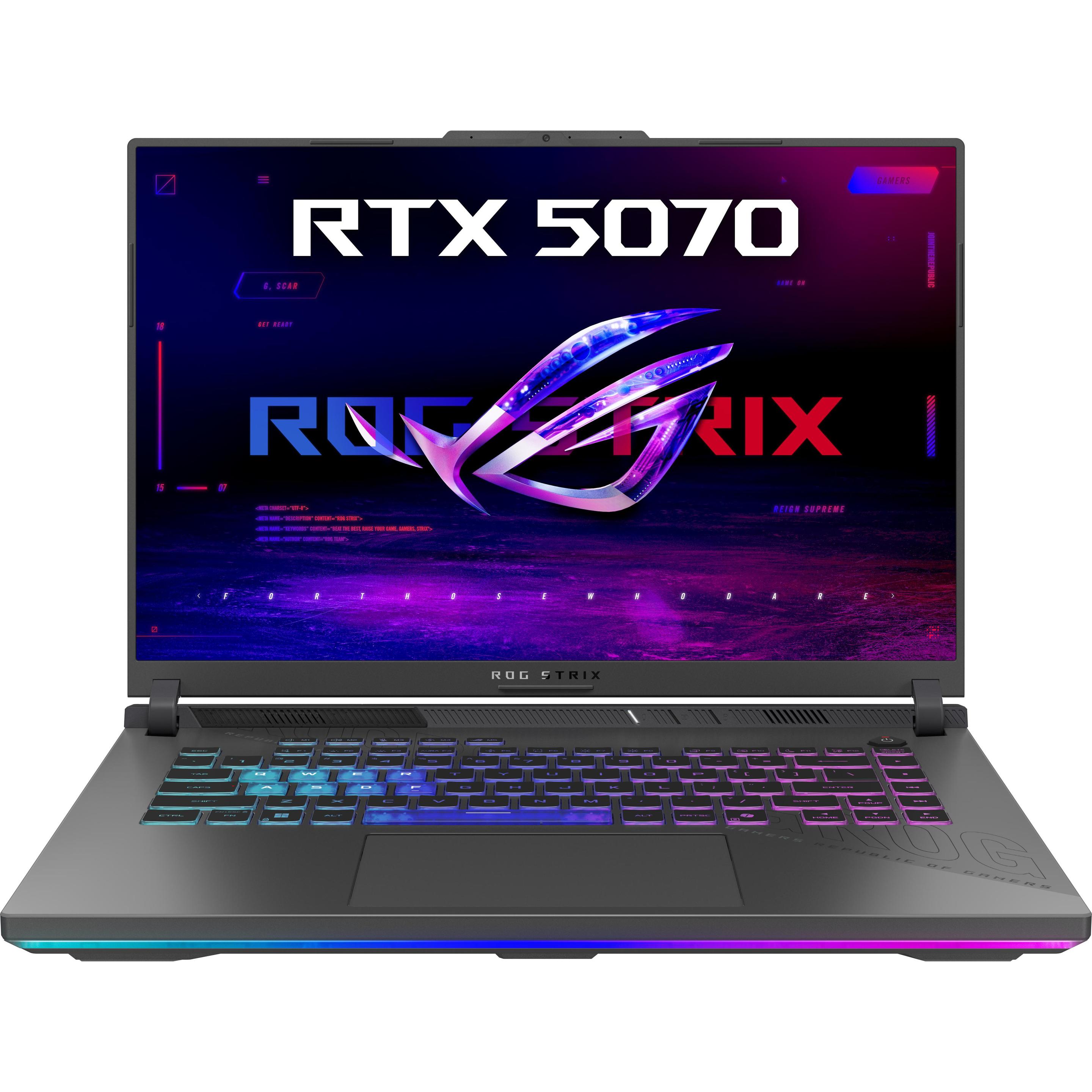 ASUS ROG Strix G16 RTX 5070 (16", 1000 GB, 32 GB, DE, AMD Ryzen 9 9955HX), Notebook, Grau