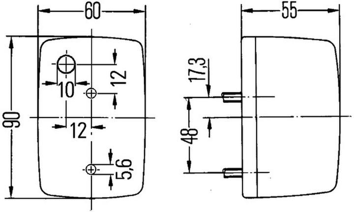 Actual product image Hella 2 indicator lights front side-mounted left halogen for AEBI