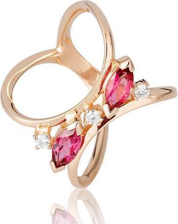 Produktbild Breuning RING - E.ROSA TURMALIN/Brill. 0,15 Ct. H/si (60, 585/14 K Gold)