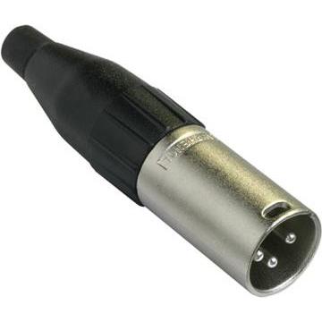 Amphenol 3 pole XLR Connector male AC series, Kabel Zubehör, Silber
