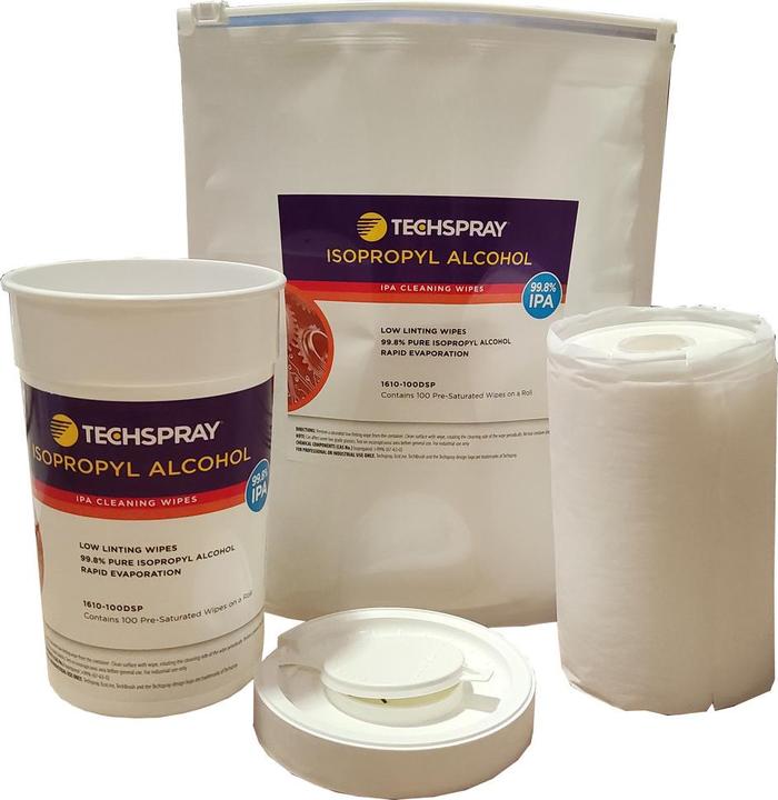 Produktbild Techspray Reinigungstücher getränkt, Kit mit Spenderbox & 100 Tücher (100 Stk.)