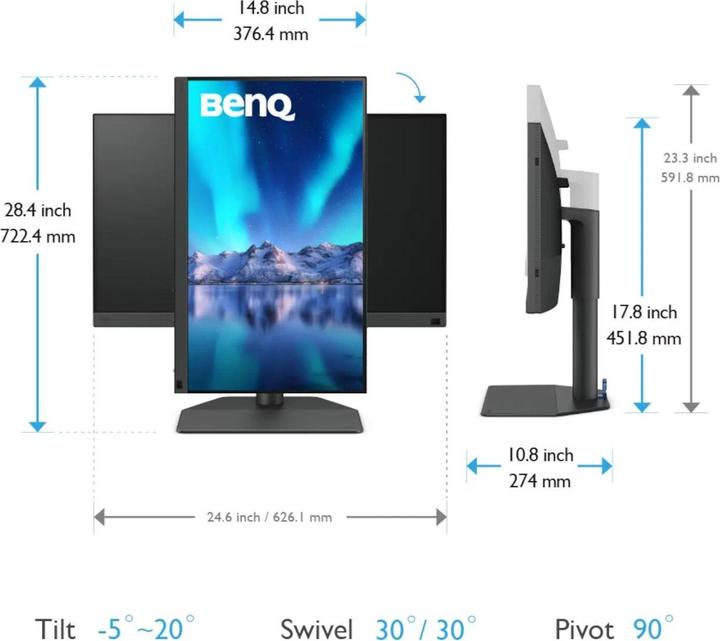 Produktbild BenQ PhotoVue SW272U (3840 x 2160 Pixel, 27")