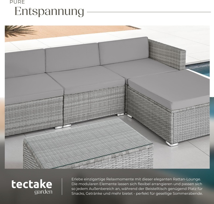 Immagine prodotto tectake Salottino in rattan Firenze