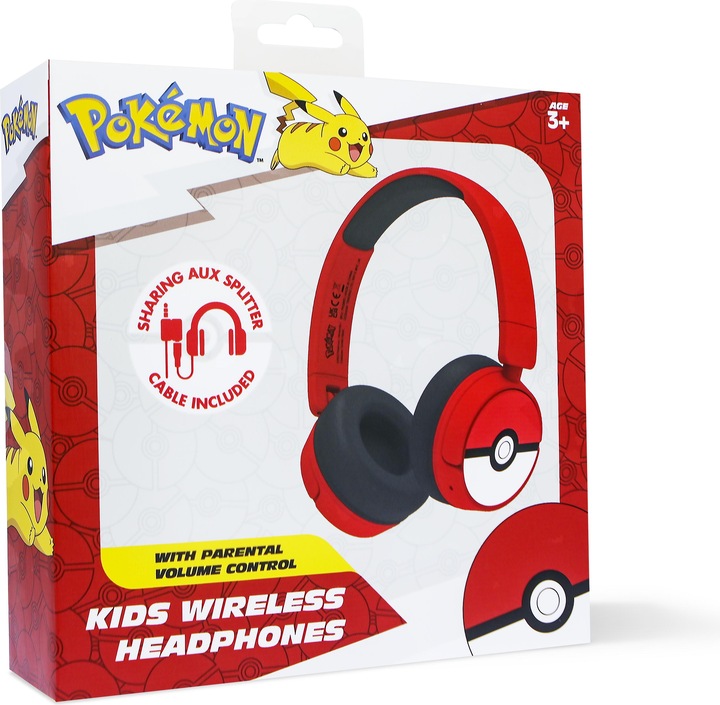 Image du produit OTL Oreillette Bluetooth avec contrôle parental - Pokemon Pokeball (PK1000)
