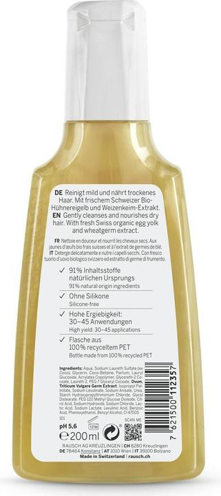Actual product image Rausch Nourishing Shampoo Egg and Oil (200 ml, Liquid shampoo)