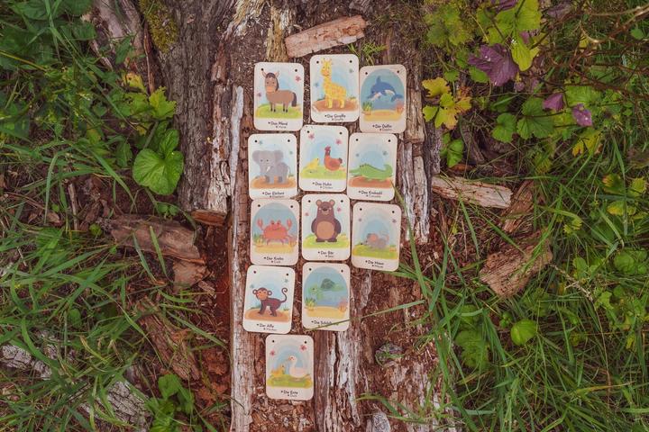 Actual product image Activity Board Bilingual wooden flashcards (German - English), learn languages in a playful and fun way. (German, English)