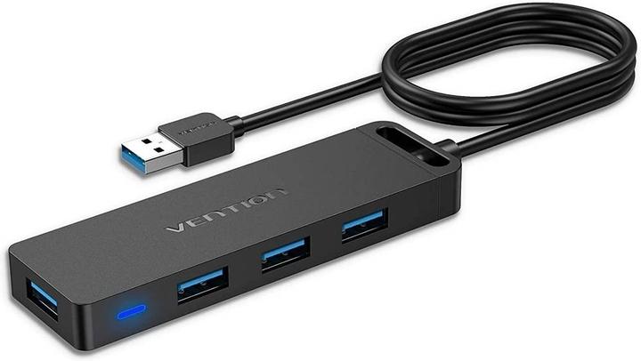 Produktbild Vention USB2.0 to USB2.0 x 4 Hub with Power supply Black 0.15m (USB-C, 4 Ports)