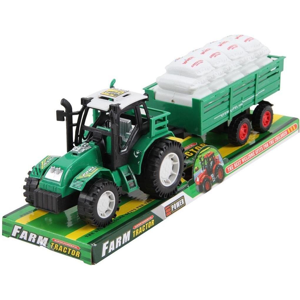 Trifox Traktor mit Anhänger und Getreide