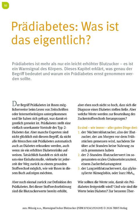 Valeurs nutritives et ingrédients Warnsignal hoher Blutzucker